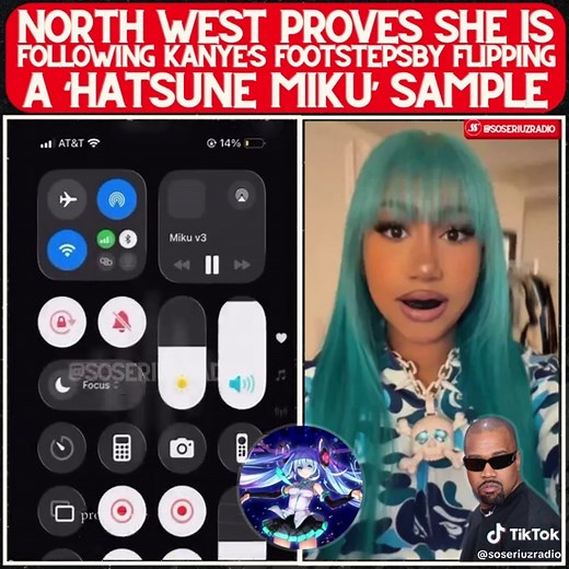 North West follow her father Kanye’s footsteps by flipping a ‘Hatsune Miku’ sample 🫢 #northwest #kanyewest #hatsunemiku
