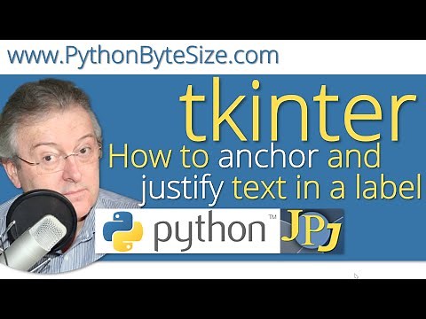 How to anchor and justify text in a Python tkinter label