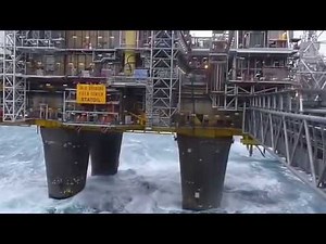 Como é estar numa plataforma de petróleo durante uma tempestade no mar do norte - Oseberg Alpha