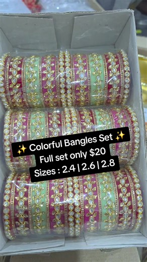 Colorful Bangles Set for Indian Bridal Jewelry