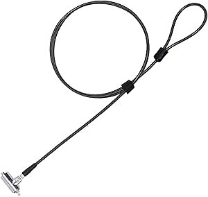 I3C Laptop Cable Lock Hardware Security Cable Lock Anti Theft 6.7FT Cable Lock Compatible with Laptop Anti-Theft Security Locking Cable Compatible for Wedge Type Slot(6 * 2.5mm)