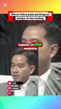 GIBRAN FOKUS PADA PENTINGNYA AI DAN KODING #beritaterkini #news #berita #gibran