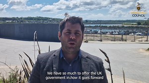 🎥 On his first full day as leader of Cornwall Council, Cllr Leigh Frost visited Hayle and met industry minister, Sarah Jones MP, to talk about supporting local enterprise and unlocking Cornwall's potential. He also spoke with businesses based at the Marine Renewables Business Park and took part in a meeting with the Cornwall FLOW Commission. | Cornwall Council