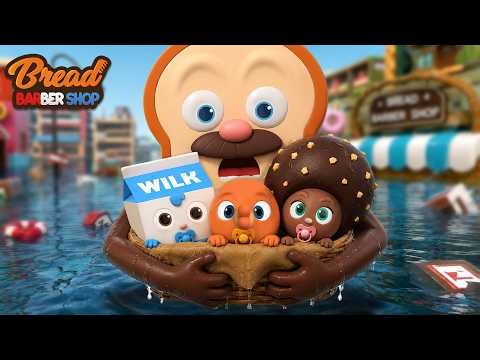 BreadBarbershop | Rescued 3 Lost Baby Friends! | english /animation/dessert