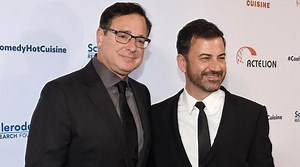 Host Jimmy Kimmel tears up on TV as he remembers Bob Saget