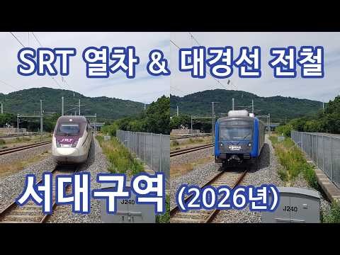 서대구역으로 진입하는 SRT 고속열차 & 대경선 전동열차