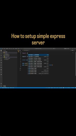 🚀 How to Setup a Simple Express.js Server #programming #webdevelopment #backend #nodejs #coding #js