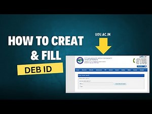 HOW TO CREAT & FILL DEB ID || UOU ||