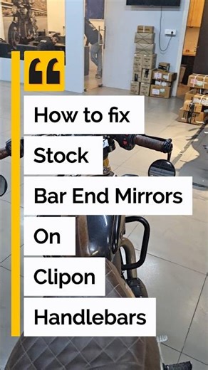 How to fix stock mirrors on clipons on the bike.