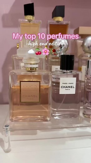 My top 10 high end perfume, righ now🫧🎀🌸☁️🩷 #perfumecollection #parfumereccomended