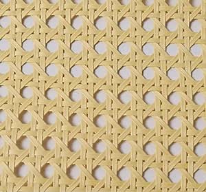 VICSTARS 18" Width Square Cane Webbing- 18" x 24" inch Woven Rattan Sheetse Fabric Rattan Cane Webbing Roll Caning Material for Chairs, Cabinet, Door