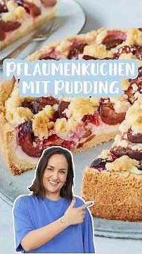 Pflaumenkuchen mit Pudding 🍰💜✨#rezept