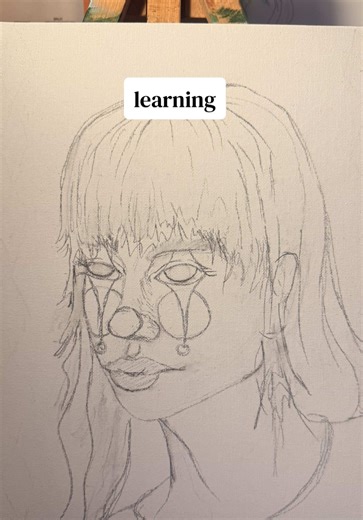 I’ve been forcing myself to draw or paint people every day and it’s paying off, lemme tell u 🥹 #art #artist #portraitart #clown #clownart