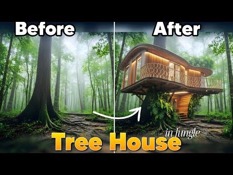 Treehouse in Jungle 🌿 | From Ground to First Floor (Cinematic Ai Build)
