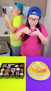 Chocolate cookies vs Emoji cake ice cream challenge!🍨 #emoji #funny #icecreamrolls by Ethan Funny Family | Ethan Funny Family