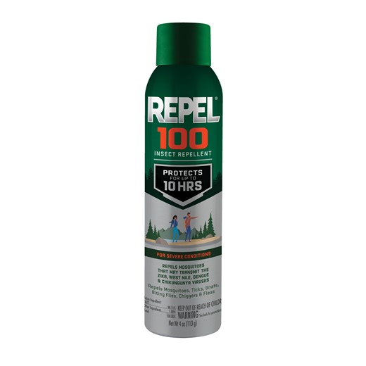 Repel 100 Insect Repellent Aerosol Spray, 98% DEET 10-Hour Protection, 4 Ounces