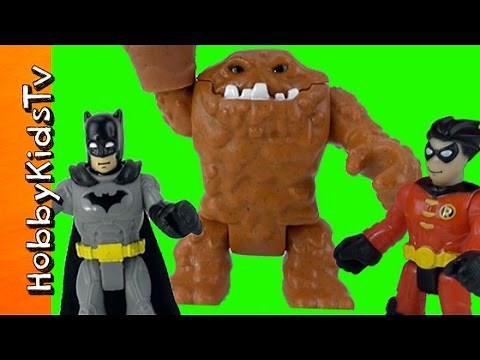 Batman + Robin vs Clay Face! Imaginext Characters HobbyKidsTV