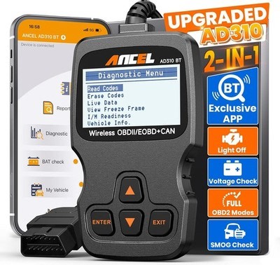 ANCEL AD310 BT Bluetooth OBD2 Scanner Code Reader Car Diagnostic Check Engine | eBay