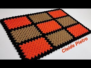 Easy rectangular crochet rug