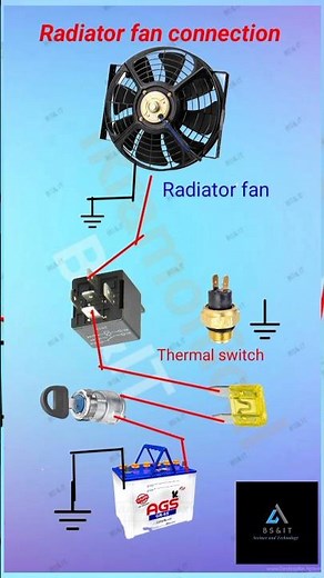 Car radiator fan connection diagram | coolant fan connection