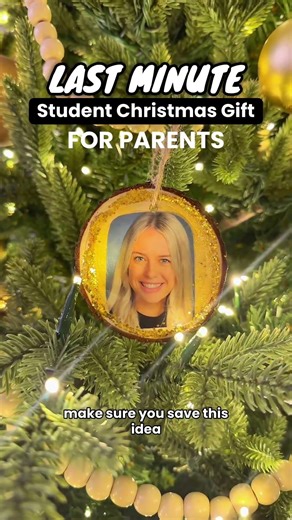 A last minute student Christmas gift for parents - make an easy ornament craft with on two supplies!