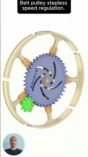 Belt pulley stepless speed regulation #engineering #mechanical #solidworks #shorts #trending