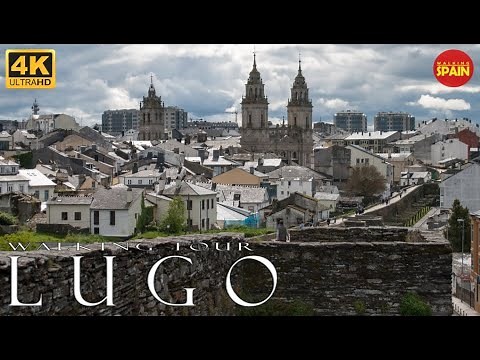 🇪🇸[4K] LUGO Tour | Enjoy a walk the most AMAZING Roman wall you have ever seen | GALICIA #spain