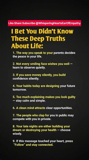 I Bet You Didn't Know These Deep Truths About Life.Hard Truths About Life That Change Everything