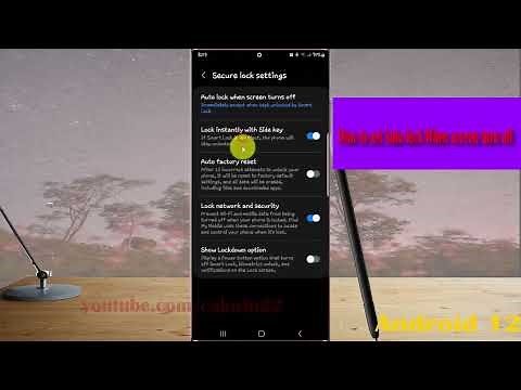 Samsung Galaxy S22 Ultra : How to set Auto lock When screen turn off