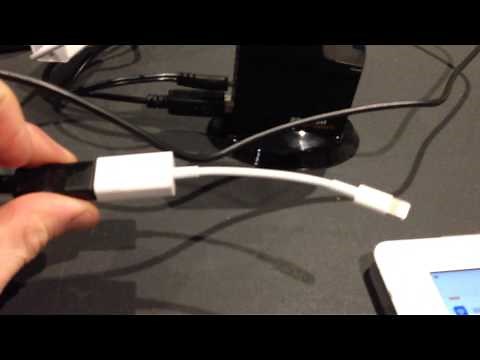 Connecting an ipad or iphone to the internet using an ethernet cable.