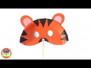 Paper Plate Tiger Mask - Paper Crafts Easy