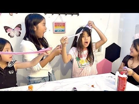 Slime Making Contest...(Zulin Got Slime Stuck On Her Hair!)