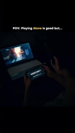 Pov: Playing alone is good but... #KavyaxPlayz #Minecraft #viral #trendingaudio #gaming