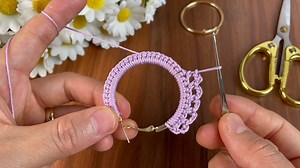 33K views · 581 reactions | I made a wonderful gift from hoop earrings and thread, you will be amazed by it! #crochet #craft #knit #howto | My Hobby | Facebook