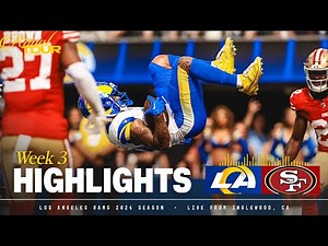 Highlights: Rams' Top Plays vs. 49ers Week 3: Kyren Williams 3 TDs, Tutu Atwell's Big Catches & More