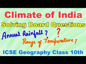Climate of India | Important Board Questions | Class 10 ICSE Geography