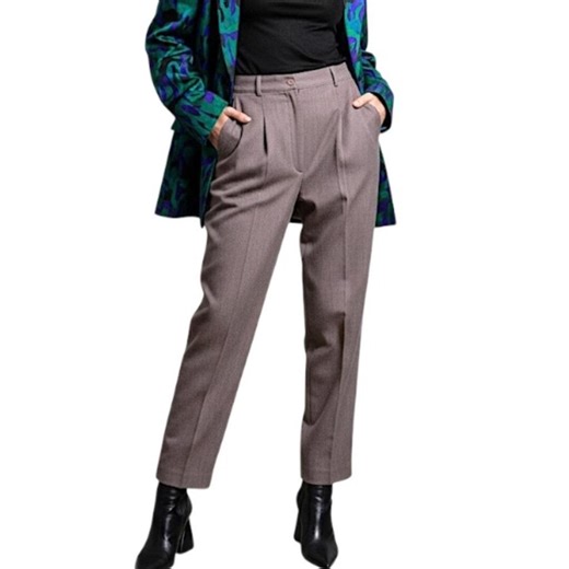 Vintage 80s High Rise Pleated Old Money Taupe Tapered Ankle Trousers 7/8 - Etsy