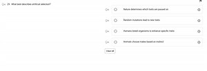 What best describes artificial selection?Nature determines wh... | Filo