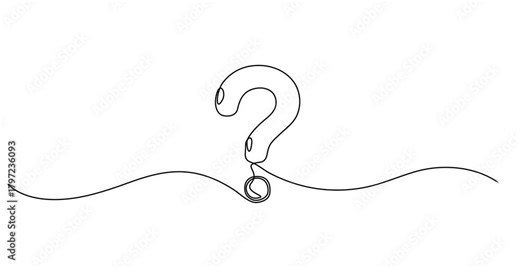 Question and exclamation mark continuous one line drawn animated video. Q and A symbol animation., Question mark one line art animation, hand drawn asking sign, Question mark continuous one line