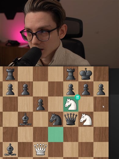 Unprotected queen is game over! #chess | chess game