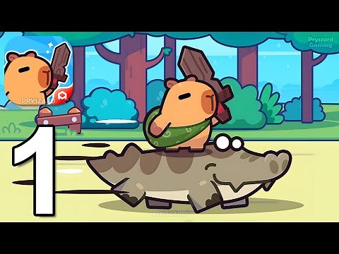 Capybara Go! - Gameplay Walkthrough Part 1 Idle Defense RPG (iOS,Android)