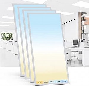 AIKVSXER 4 Pack 2x4 LED Flat Panel Light - Selectable 5 CCT 3000K-6500K & 5 Wattage 30-70W 7700Lm 0-10V Dimmable 2 x 4 led Drop Ceiling Light Fixture 120-277V for Commercial and Home