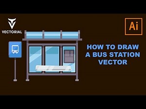 How to Draw a Bus stop vector in ADobe Illustrat