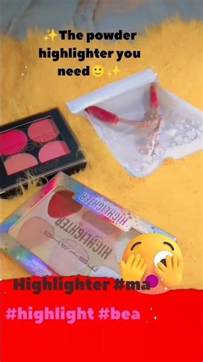 How To Apply Highlighter ✨Mars 6 in 1 face Highlighter Palette🙂🫴✨