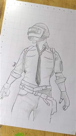 BGMI Outline Drawing Easy / BGMI drawing step by step #shorts #bgmi #pubgmobile #drawing