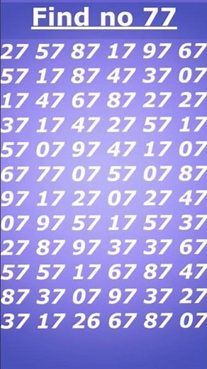 Find number 77 🤔 #find #shorts #viral