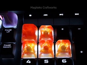 MARKDOWN || Yellow Orange Artisan Keycap: 1 SA Cherry Profile, Halloween Resin Cap - Etsy