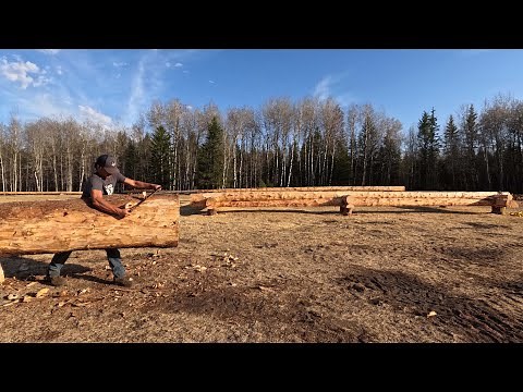 One Man vs. 73 Logs - Building My Log Home Pt.5