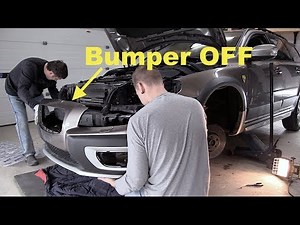 Removing the front bumper on Volvo Xc70