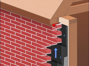 Brick or Stone Rainscreen at Soffit with Floor Edging